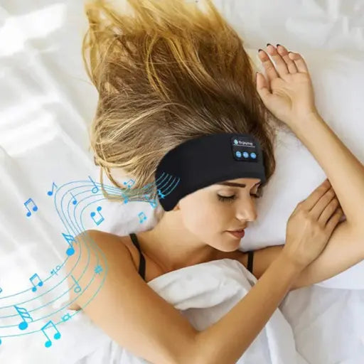 Bandeau pour dormir avec masque pour les yeux, écouteurs Bluetooth - Purmental