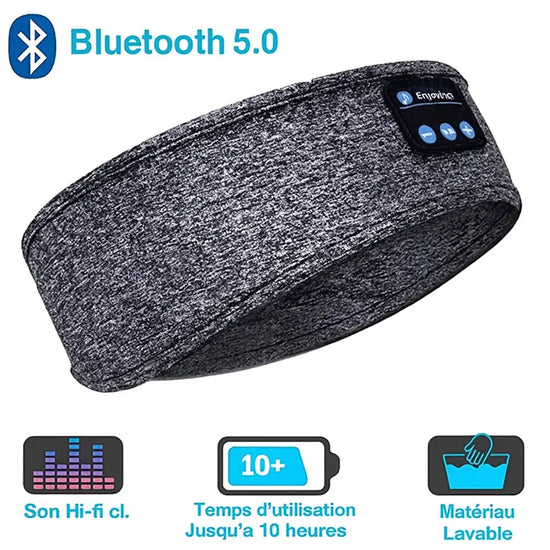 Bandeau pour dormir avec masque pour les yeux, écouteurs Bluetooth - Purmental