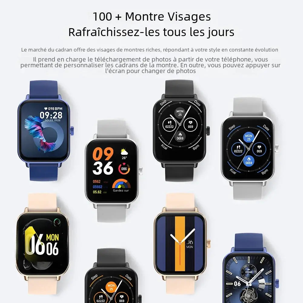 COLMI P81 - Montre connectée avec un écran Ultra 1.9", moniteur de santé Purmental