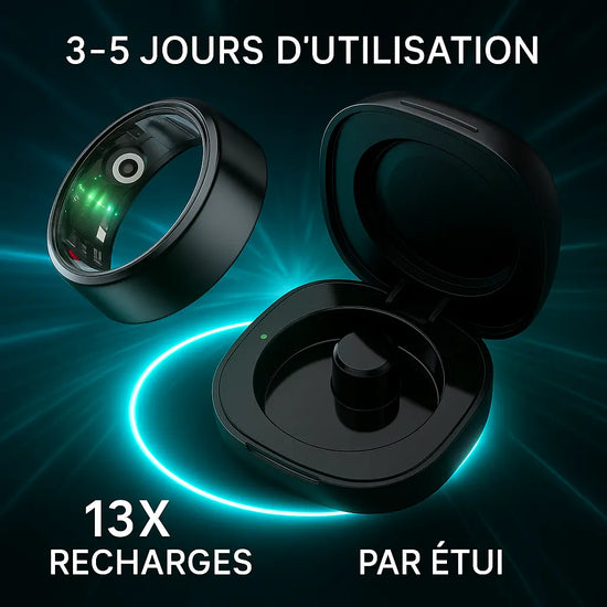 COLMI R02 - Bague connectée pour hommes et femmes, suivi de santé Purmental