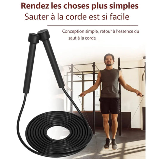 Corde à sauter professionnelle, en PVC, réglable, équipement de fitness, entraînement musculaire et boxe Purmental