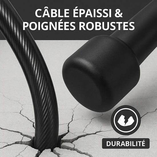 Corde à sauter professionnelle, en PVC, réglable, équipement de fitness, entraînement musculaire et boxe Purmental