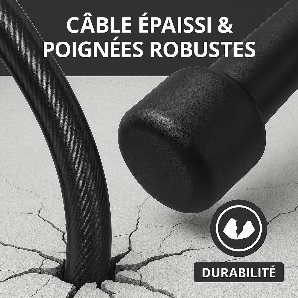 Corde à sauter professionnelle, en PVC, réglable, équipement de fitness, entraînement musculaire et boxe Purmental