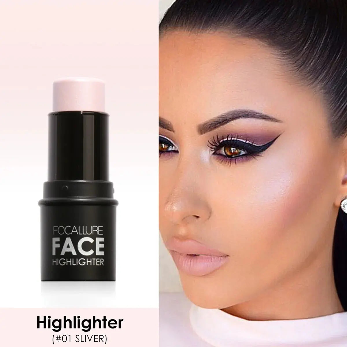 Correcteur Contour & Crème Illuminatrice pour Maquillage Femme - Stick Enlumineur et Poudre Bronzante Waterproof pour le Visage