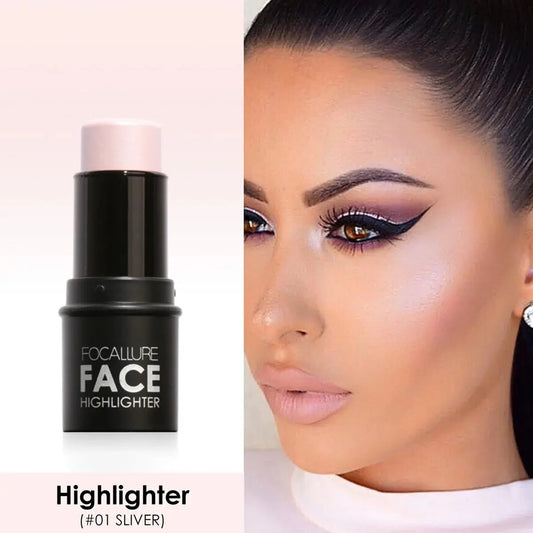 Correcteur Contour & Crème Illuminatrice pour Maquillage Femme - Stick Enlumineur et Poudre Bronzante Waterproof pour le Visage