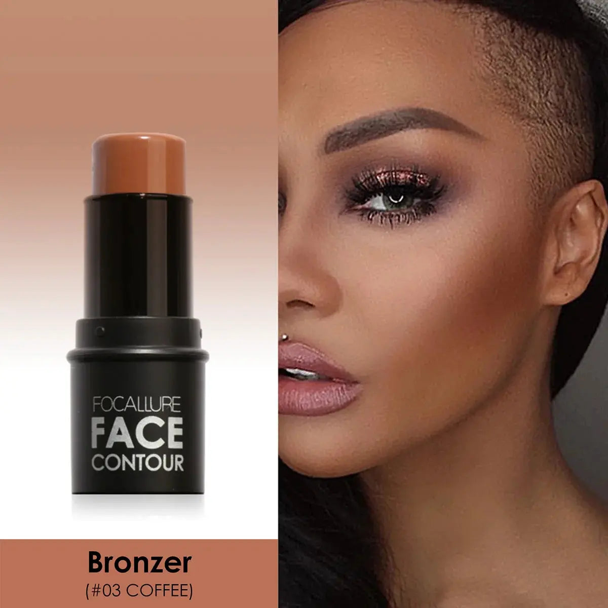 Correcteur Contour & Crème Illuminatrice pour Maquillage Femme - Stick Enlumineur et Poudre Bronzante Waterproof pour le Visage