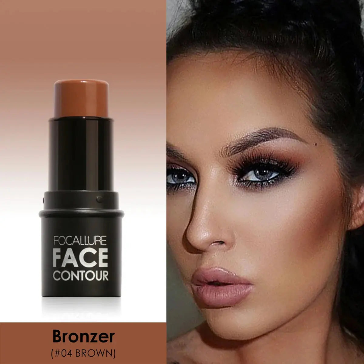 Correcteur Contour & Crème Illuminatrice pour Maquillage Femme - Stick Enlumineur et Poudre Bronzante Waterproof pour le Visage