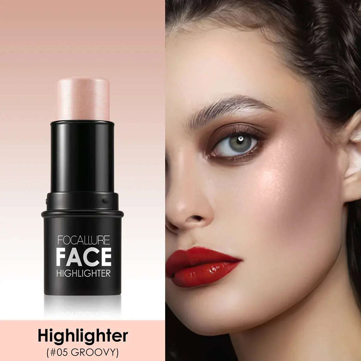 Correcteur Contour & Crème Illuminatrice pour Maquillage Femme - Stick Enlumineur et Poudre Bronzante Waterproof pour le Visage