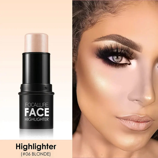 Correcteur Contour & Crème Illuminatrice pour Maquillage Femme - Stick Enlumineur et Poudre Bronzante Waterproof pour le Visage