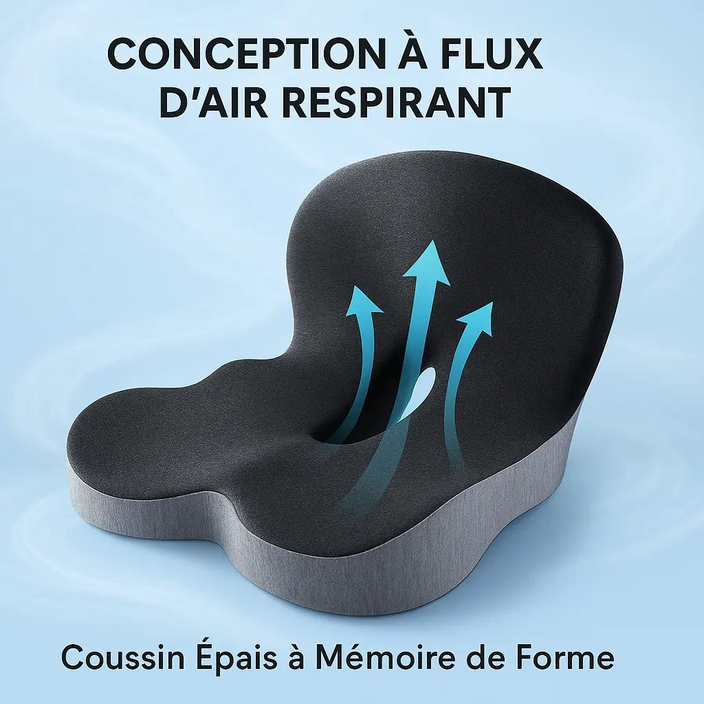 Coussin lombaire - Coussin de chaise pour le dos et les hanches - Purmental