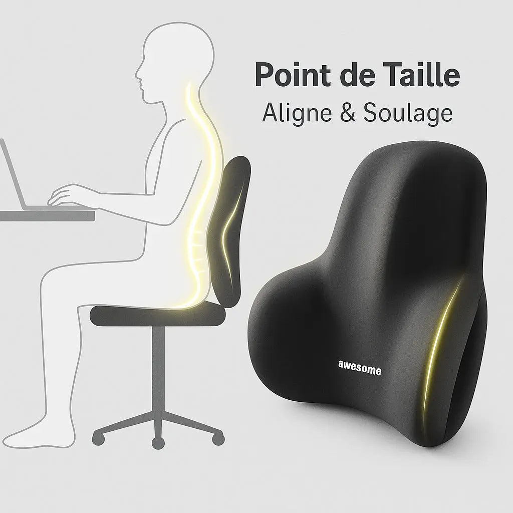 DosZen - Coussin lombaire en mousse à mémoire de forme Purmental