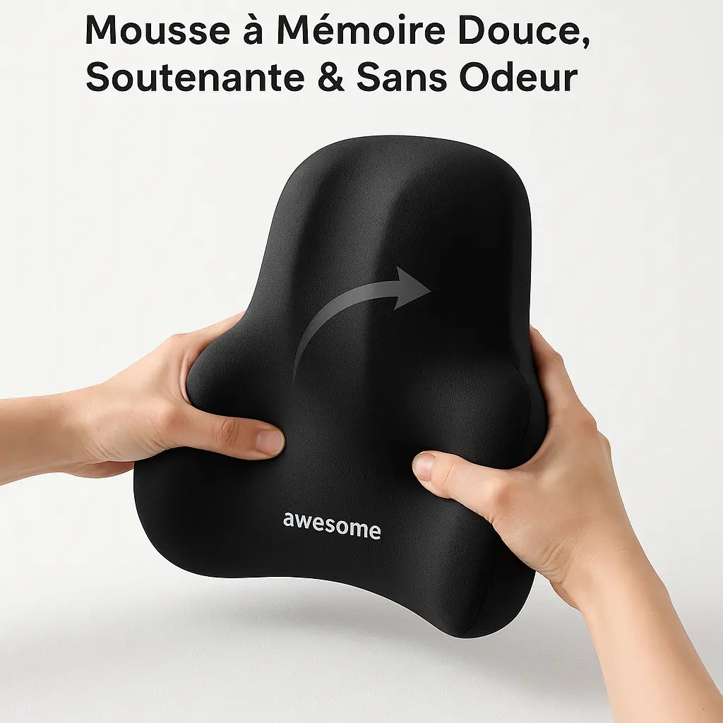 DosZen - Coussin lombaire en mousse à mémoire de forme Purmental