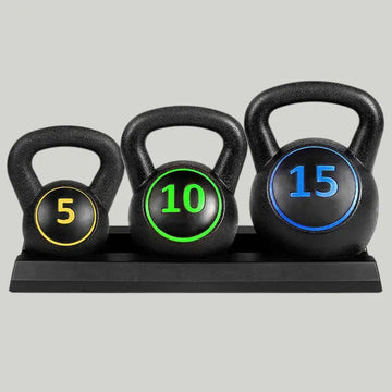 Ensemble de kettlebells - Un kit de kettlebell avec 3 Poids Progressifs (2,3 kg • 4,5 kg • 6,7 kg) - Purmental