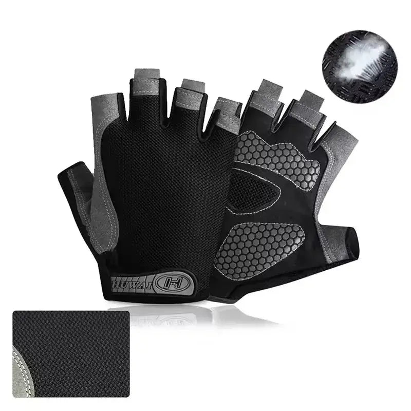 Breathable Anti-Slip Half Finger Gloves for Fitness Cycling Summer Gym Cycling Gloves for Men and Women Bicycle Riding Fishing