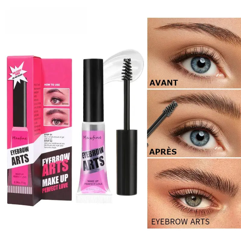 Gel à sourcils longue tenue, fixe, étanche, séchage rapide, transparent Purmental
