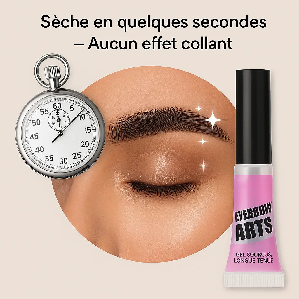 Gel à sourcils longue tenue, fixe, étanche, séchage rapide, transparent Purmental