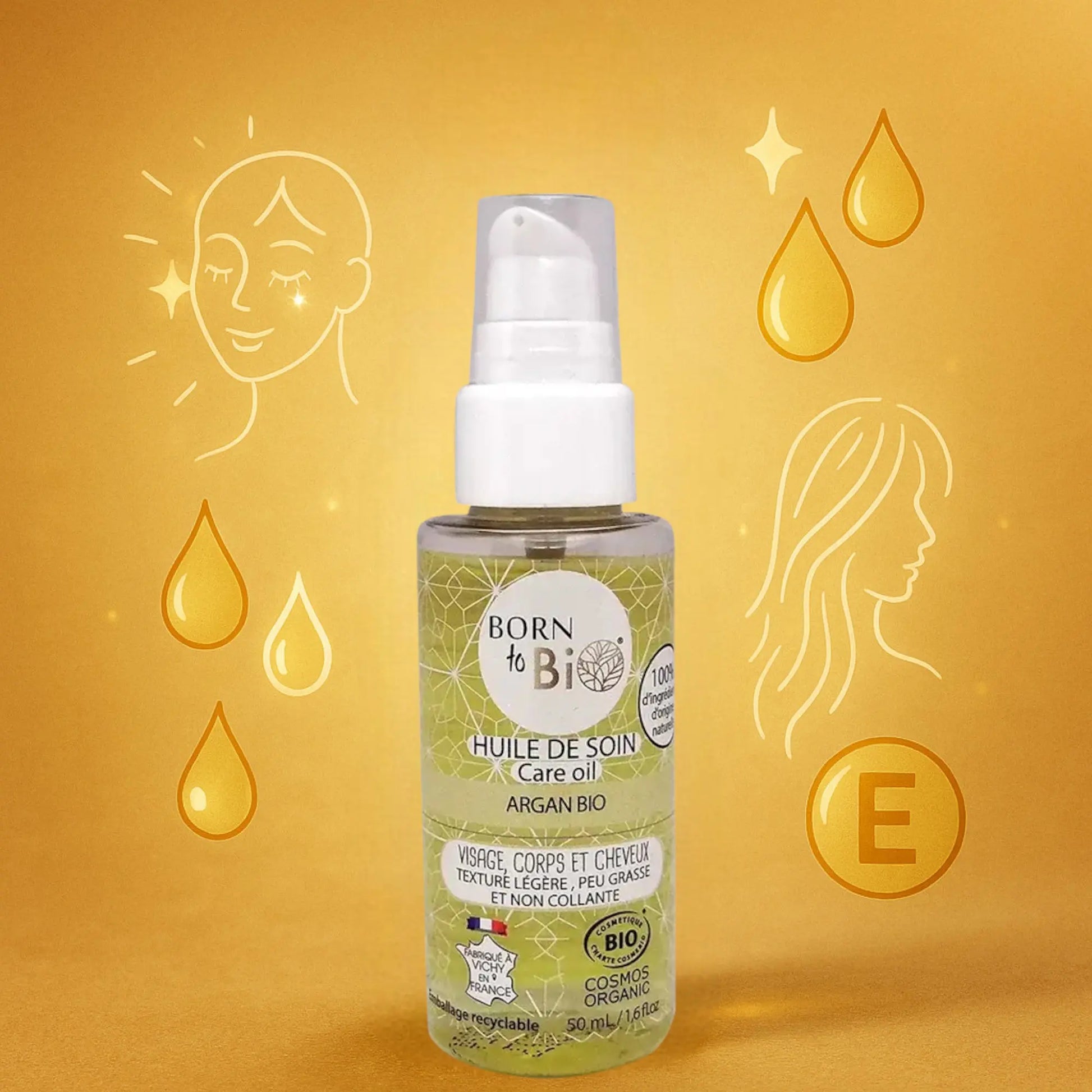 Huile d'Argan - Soin multi-usage, Certifiée Bio Born to Bio