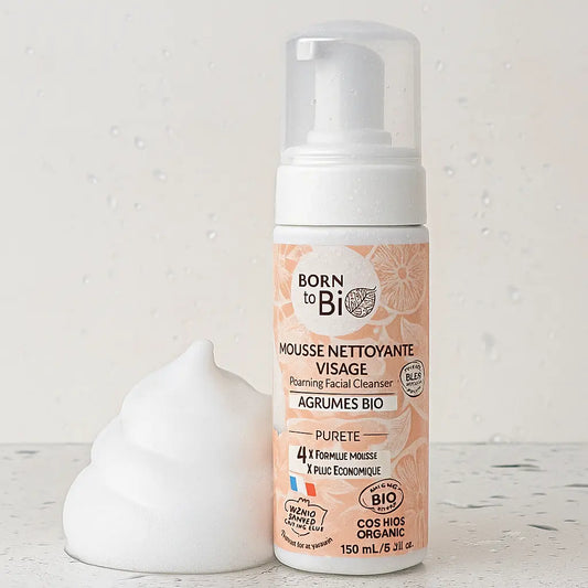 Mousse Nettoyante Visage Agrumes - Certifiée bio Born to Bio