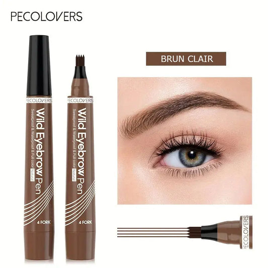PECOLOVERS - Crayon à sourcils étanche, 4 pointes fendues Purmental
