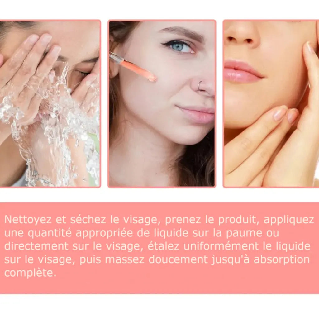 Sérum visage 5 en 1 - Atténue les ridicules, raffermit la peau, resserre les pores, hydrate et illumine Purmental