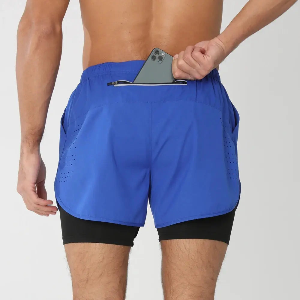 Short de Course Homme 2025 - Short d'été et de sport 2 en 1 séchage rapide