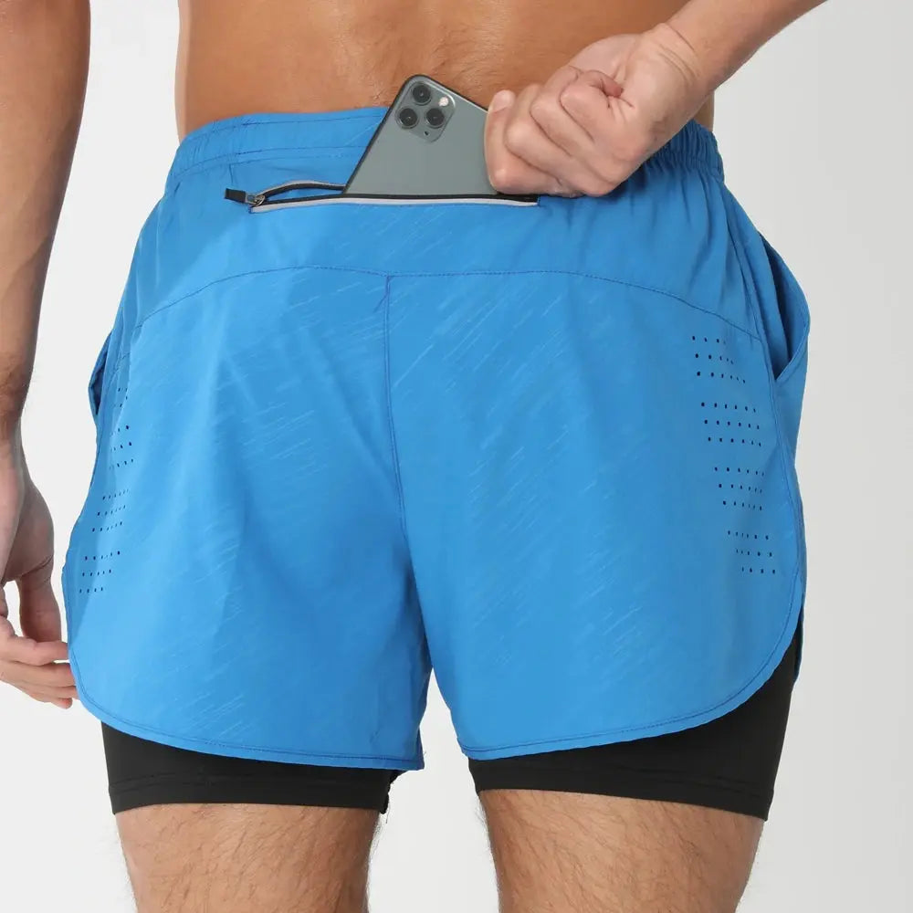 Short de Course Homme 2025 - Short d'été et de sport 2 en 1 séchage rapide