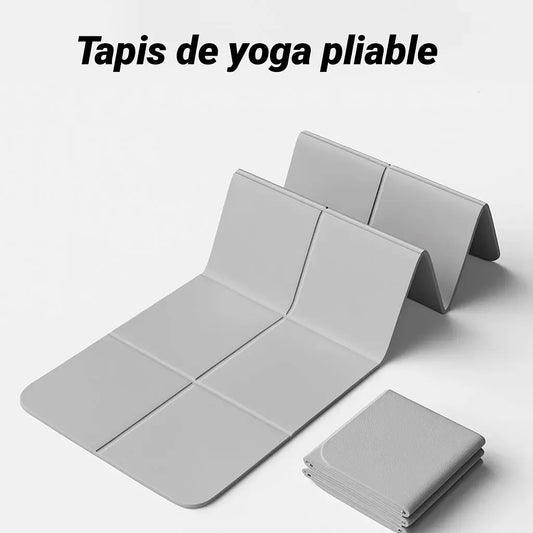 Tapis de yoga pliable écologique en TPE, pour voyage Purmental