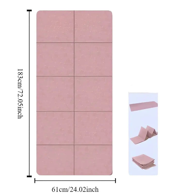 Tapis de yoga pliable écologique en TPE, pour voyage Purmental