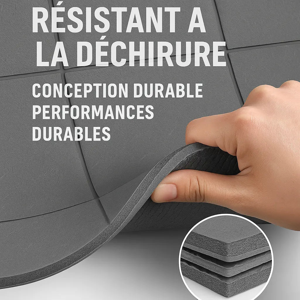 Tapis de yoga pliable écologique en TPE, pour voyage Purmental