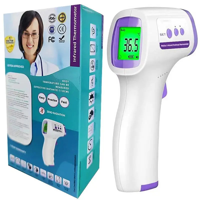 Thermomètre infrarouge médical numérique sans contact pour la fièvre