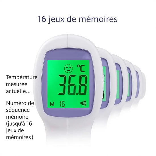 Thermomètre infrarouge médical numérique sans contact pour la fièvre Purmental
