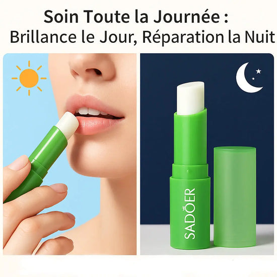 Baume à lèvres à l'aloe vera - Nourissant, rafraîchissant, hydratant, doux et non iritant Purmental