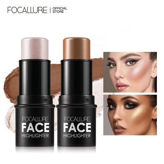 Correcteur Contour & Crème Illuminatrice pour Maquillage Femme - Stick Enlumineur et Poudre Bronzante Waterproof pour le Visage