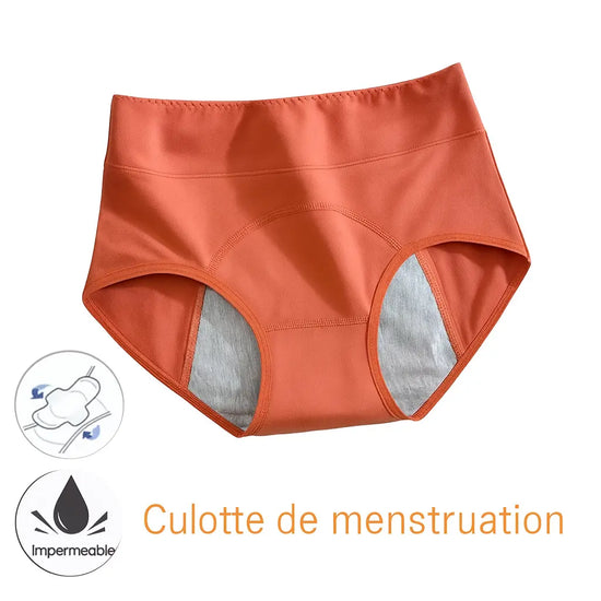 Culottes menstruelles en coton à taille haute - sous-vêtements périodiques anti-fuites - Purmental