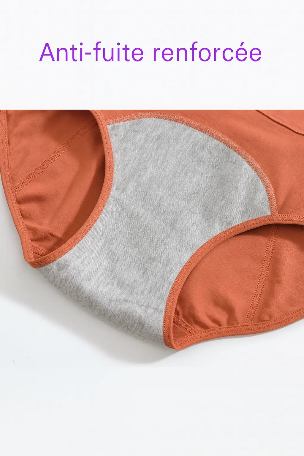 Culottes menstruelles en coton à taille haute - sous-vêtements périodiques anti-fuites - Purmental