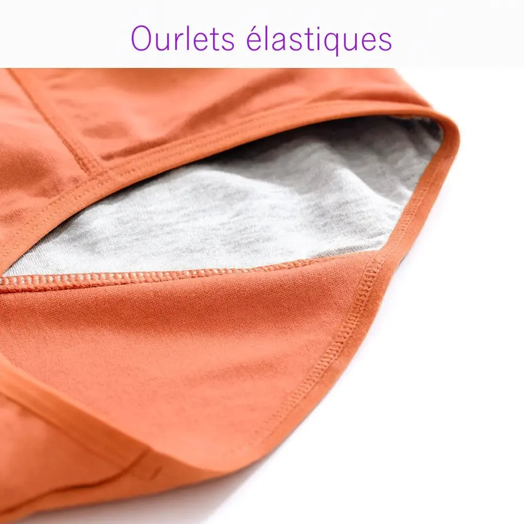 Culottes menstruelles en coton à taille haute - sous-vêtements périodiques anti-fuites - Purmental