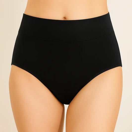 Culottes menstruelles en coton à taille haute - sous-vêtements périodiques anti-fuites