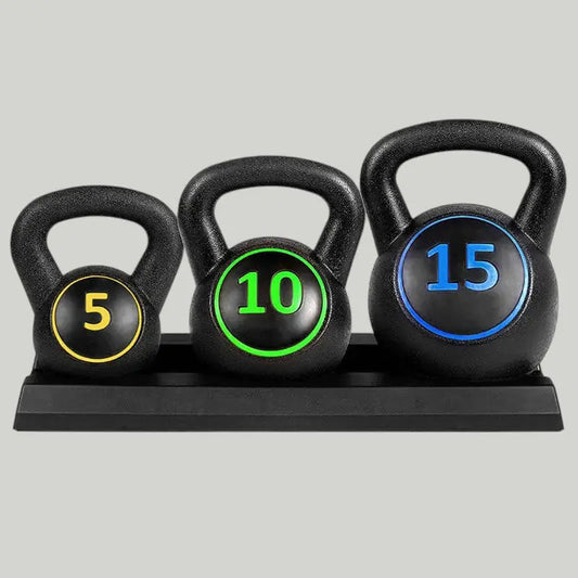 Ensemble de kettlebells - Un kit de kettlebell avec 3 Poids Progressifs (2,3 kg • 4,5 kg • 6,7 kg) - Purmental