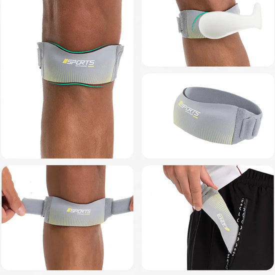 Genouillères - Support genou réglable, protection pressurisée du tendon rotulien - Purmental