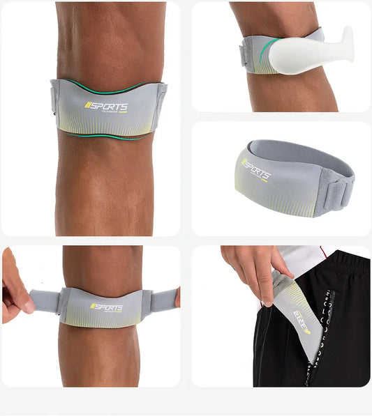Genouillères - Support genou réglable, protection pressurisée du tendon rotulien - Purmental