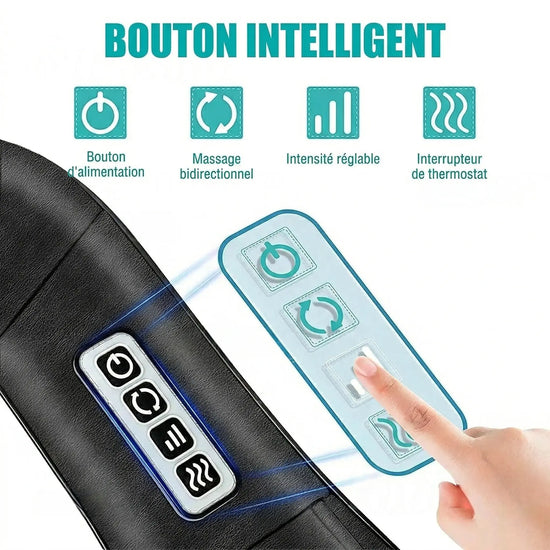 Masseur Cervical Shiatsu Chauffant pour le cou et les épaules - Purmental