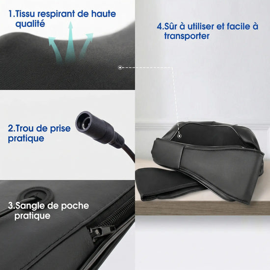 Masseur Cervical Shiatsu Chauffant pour le cou et les épaules - Purmental