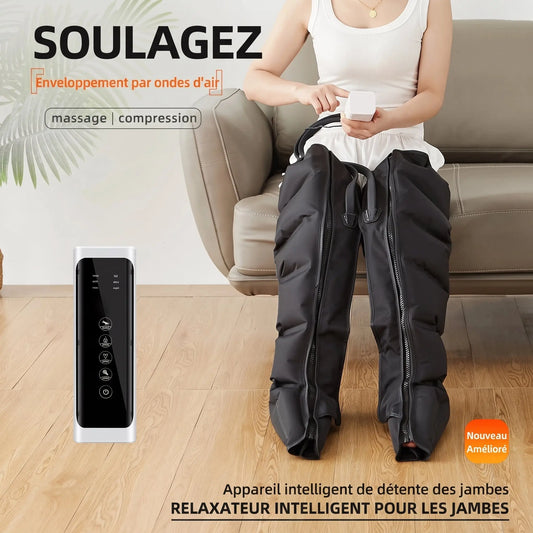 Appareil de pressothérapie maison – Masseur de jambes à compression d'air | Pieds, mollets et cuisses