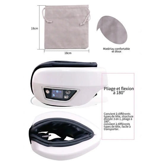 Masseur Oculaire À Vibrations Portable Intelligent - Massage Des Yeux, Relaxation, Compresse D'Airbag - Purmental