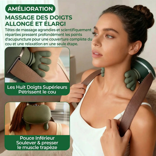 Appareil de massage cervicale sans fil - massage cou et épaules - Purmental