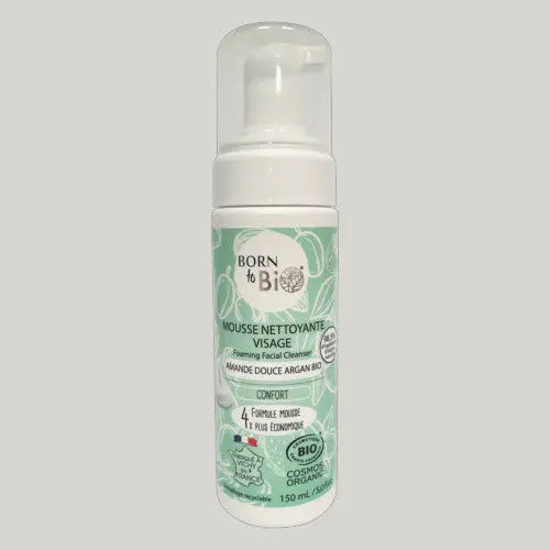 Mousse Nettoyante Visage Amande Douce Argan - Certifiée bio Born to Bio