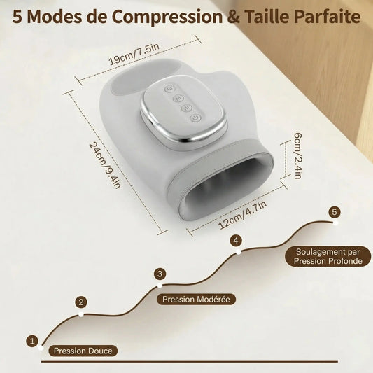 Masseur électrique pour les mains - masseur pour le canal carpien, le poignet et les doigts - Purmental
