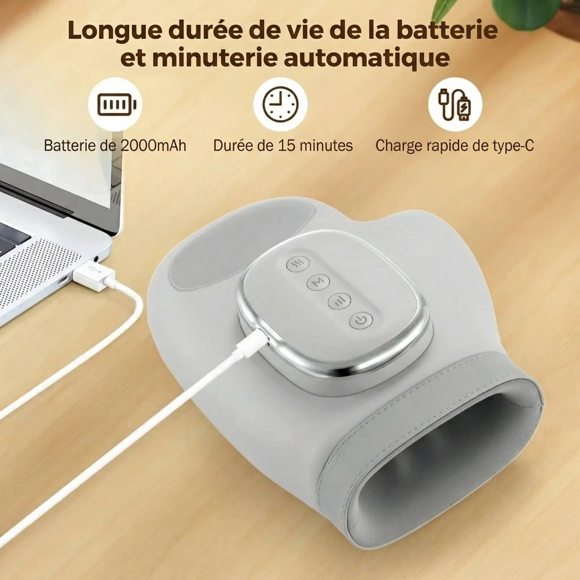Masseur électrique pour les mains - masseur pour le canal carpien, le poignet et les doigts - Purmental