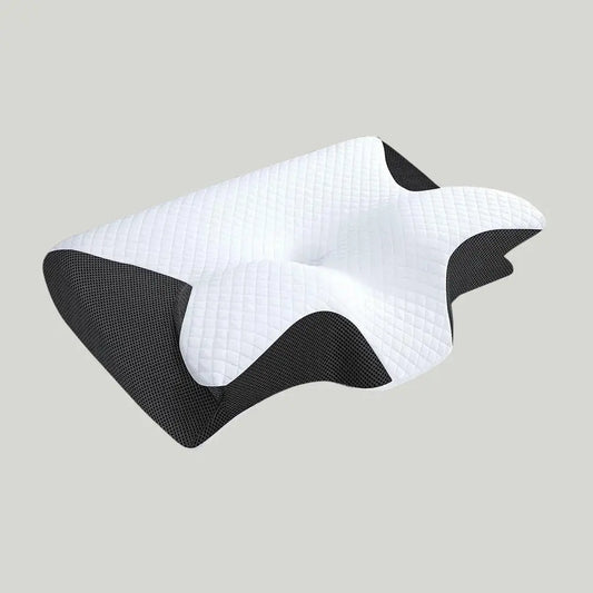 Oreiller cervical en mousse à mémoire de forme - ergonomique 2-en-1 pour les douleurs cervicales - Purmental