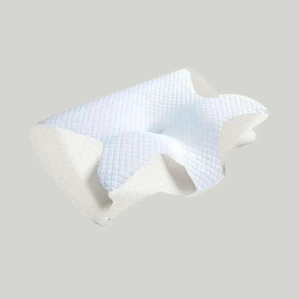 Oreiller cervical en mousse à mémoire de forme - ergonomique 2-en-1 pour les douleurs cervicales - Purmental